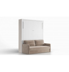 Шкаф-кровать Wall Bed Life Time Ice с диваном, цвет Ясень Белый