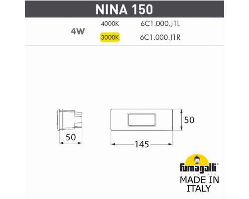 Уличный светодиодный светильник Fumagalli Nina 6C1.000.000.WYJ1L