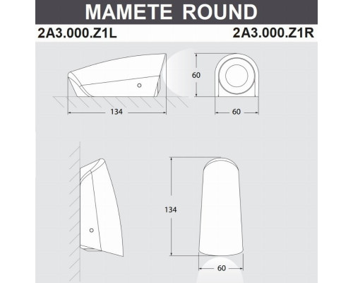 Фасадный светильник Fumagalli MAMETE ROUND  2A3.000.000.LXZ1L