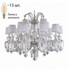 Подвесная люстра Crystal Lux с лампочками Princess SP10+5+Lamps E14 Свеча