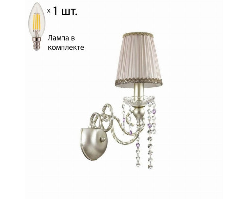 Бра с лампочкой Odeon Light Aurelia 3390/1W+Lamps E14 Свеча