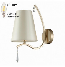 Бра Crystal Lux с лампочкой RENATA AP1 GOLD+Lamps E14 Свеча