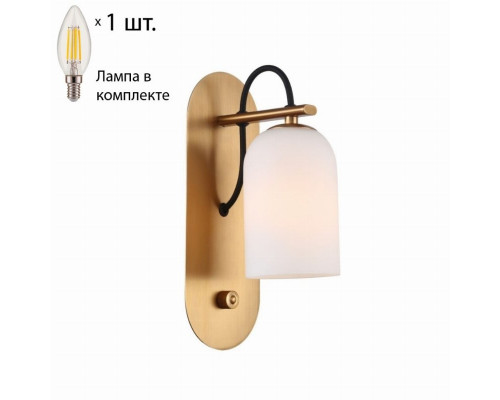 Бра с лампочкой Favourite Grover 2668-1W+Lamps E14 Свеча