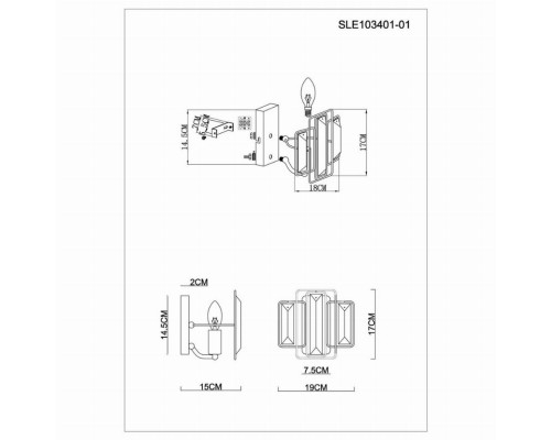 Бра Giano Evoluce SLE103401-01