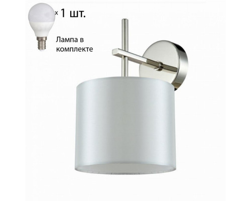 Бра Crystal Lux с лампочкой SERGIO AP1 NICKEL+Lamps E14 P45