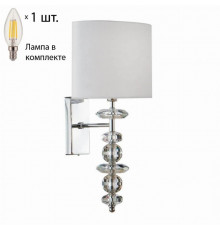 Бра Crystal Lux с лампочкой ARMANDO AP1.2 CHROME+Lamps E14 Свеча