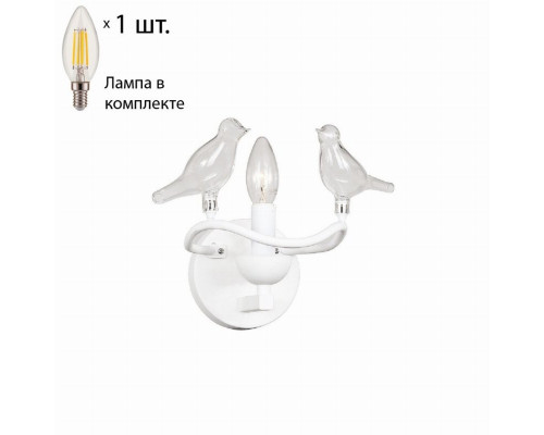 Бра с лампочкой Favourite Pajaritos 1751-1W+Lamps E14 Свеча