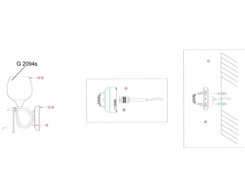 Бра Odeon Light Velute 2094/1W