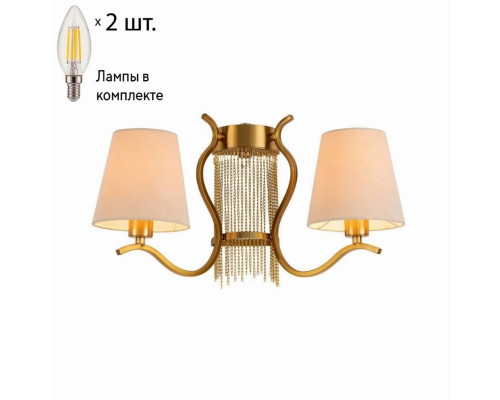 Бра с лампочками Favourite Ketten 2867-2W+Lamps E14 Свеча