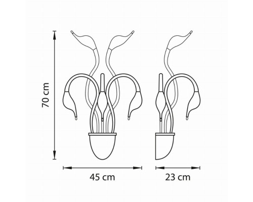 Бра Lightstar Cigno Collo Bk 751657