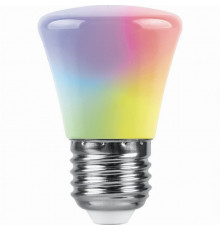 Светодиодная лампа для гирлянд белт-лайт CL25, CL50, E27 1W RGB Feron LB-372 38117