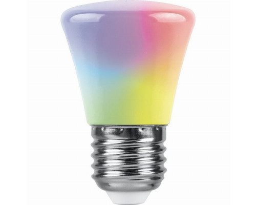 Светодиодная лампа для гирлянд белт-лайт CL25, CL50, E27 1W RGB Feron LB-372 38117