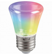 Светодиодная лампа для гирлянд белт-лайт CL25, CL50, E27 1W RGB Feron LB-372 38131