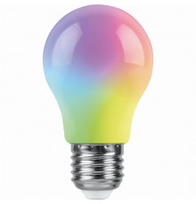 Светодиодная лампа E27, 3W, RGB, A50 для гирлянд белт-лайт CL25, CL50, Feron LB-375 (38118)