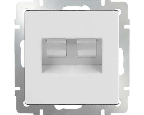 Розетка двойная Ethernet RJ-45 (белая) Werkel W1181101