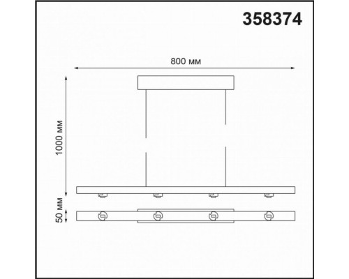 358374 Накладной корпус с драйвером для модульных светильников c арт. 358377-358392 Konst NT20 039 Novotech Compo