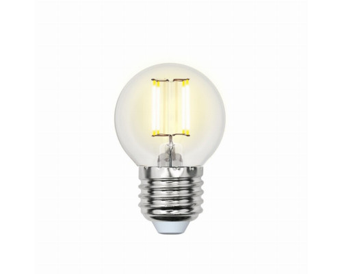 Филаментная лампа E27 6W 4000K (белый) Uniel LED-G45-6W-NW-E27-CL PLS02WH (UL-00001370)