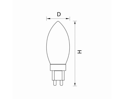 Филаментная светодиодная лампа G9 5W 4000K (белый) C35 LED Lightstar 940474