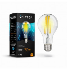 Филаментная светодиодная лампа E27 15W 2800К (теплый) Crystal Voltega 7104