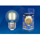 Филаментная лампа E27 5W 3000К (теплый) Multibright Uniel LED-G45-5W-WW-E27-CL-MB GLM10TR (UL-00002370)