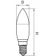 Филаментная светодиодная лампа E14 6W 4200K (белый) C35 Led Lightstar 933504