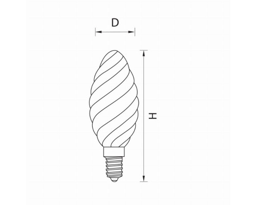 Филаментная светодиодная лампа E14 6W 3000K (теплый) C35 LED Lightstar (933702)