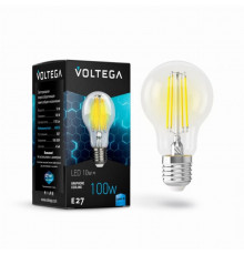 Филаментная светодиодная лампа E27 10W 4000К (белый) Crystal Voltega 7101