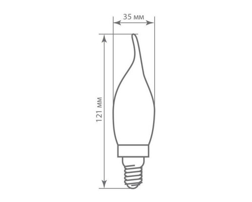 Лампа светодиодная Feron LB-67 Свеча на ветру E14 7W 2700K 25786