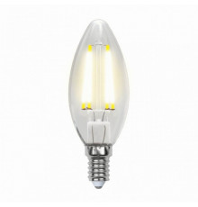 Филаментная светодиодная лампа E14 5W 3000К (теплый) Multibright Uniel LED-C35-5W-WW-E14-CL-MB GLM10TR (UL-00002367)