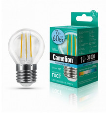 Филаментная лампа E27 7W 4500К (белый) G95 Camelion LED7-G45-FL/845/E27 (13459)