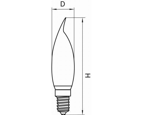 Филаментная светодиодная лампа E14 6W 4200K (белый) CA35 Led Lightstar 933604