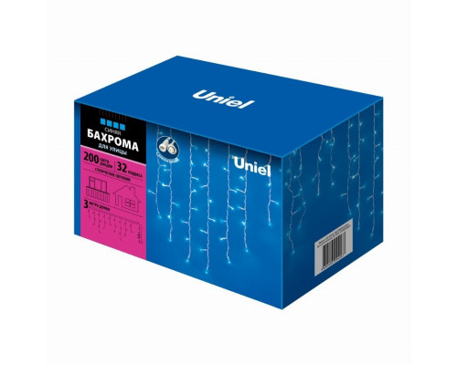 Светодиодная гирлянда (UL-00002329) Uniel бахрома 230V синий ULD-B3010-200/SWK Blue IP67