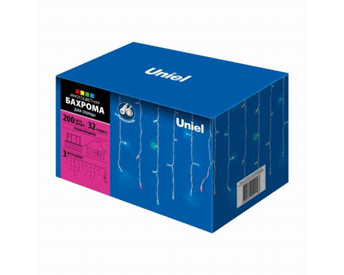 Светодиодная гирлянда (UL-00002272) Uniel бахрома 230V разноцветный ULD-B3010-200/TWK Multi IP67