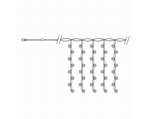 3*3м. Светодиодная гирлянда занавес 480LED 2700К (теплый) IP44 Feron CL24 41630