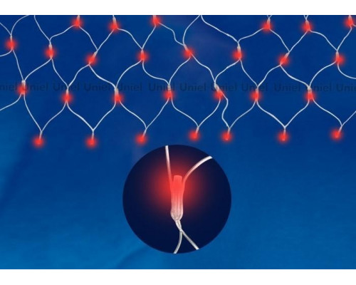 Светодиодная гирлянда (07940) Uniel занавес 220V красный ULD-N2520-240/DTA RED IP20