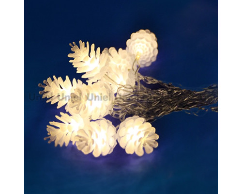 Светодиодная гирлянда (09582) Uniel шишки 220V белый ULD-S0280-020/DTA Warm White IP20 PINE CONES