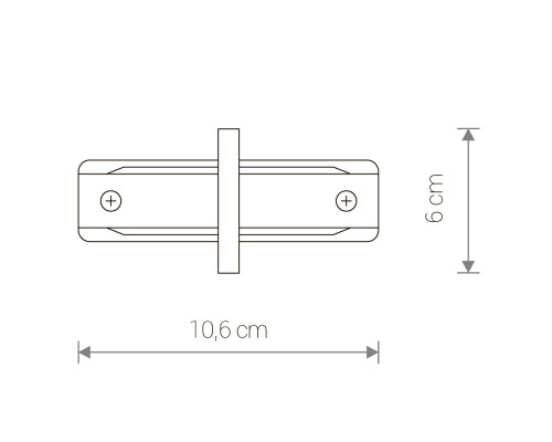 Соединитель прямой для однофазного шинопровода Nowodvorski Profile Recessed 8968