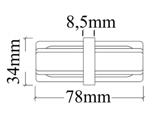 Соединитель прямой для однофазного шинопровода CLT 0.211 Crystal Lux CLT 0.211 06 WH