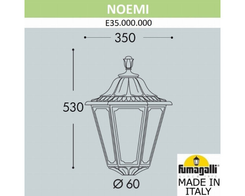 Фонарь на столб Fumagalli Noemi E35.000.000.VYH27