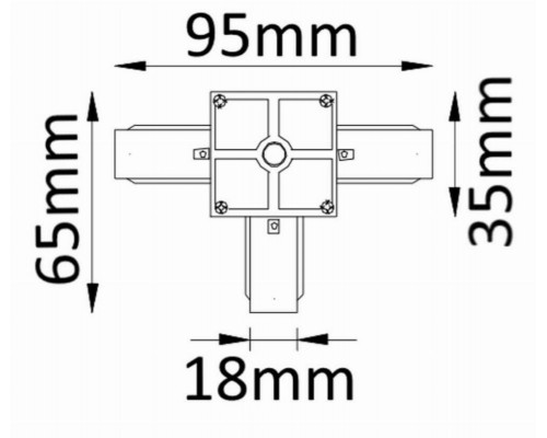 Соединитель Т-образный для однофазного шинопровода CLT 0.211 Crystal Lux (CLT 0.211 03 WH)