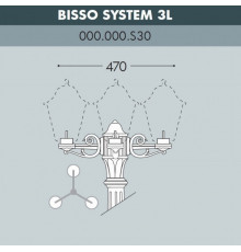 Консоль для паркового фонаря Fumagalli BISSO SYS 3L 000.000.S30.A0