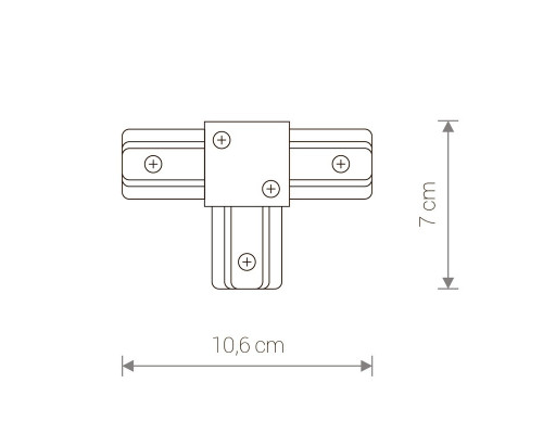 Соединитель Т-образный для однофазного шинопровода Nowodvorski Profile 9186