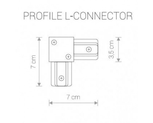 Коннектор L-образный Nowodvorski Profile 9456