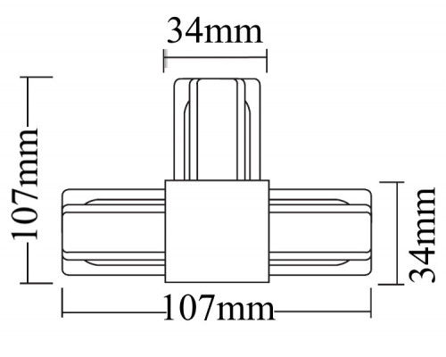 Соединитель Т-образный для однофазного шинопровода CLT 0.211 Crystal Lux CLT 0.211 08 WH