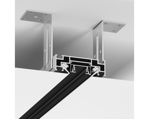 2м. Профиль для монтажа шинопровода в натяжной потолок Denkirs TR3030-AL
