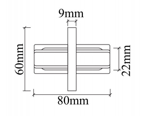 Соединитель прямой для однофазного шинопровода CLT 0.2211 Crystal Lux CLT 0.2211 01 BL