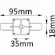 Соединитель прямой для однофазного шинопровода CLT 0.211 Crystal Lux (CLT 0.211 01 WH)