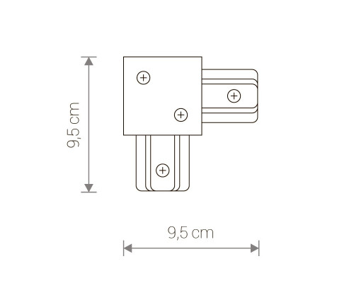 Соединитель L-образный для однофазного шинопровода Nowodvorski Profile Recessed 8971