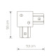 Соединитель L-образный для однофазного шинопровода Nowodvorski Profile Recessed 8971