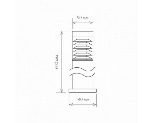 1550 TECHNO черный акция Уличный фонарный столб Elektrostandard (a035095)